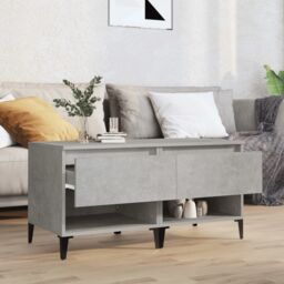 Berkfield Home Side Tables 2 pcs Concrete Grey 50x46x50 cm Engineered Wood - Size: 50 x 46 x 50 cm - thumbnail 3