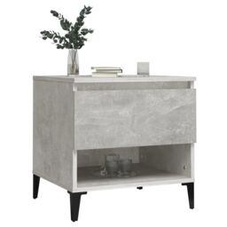 Berkfield Home Side Tables 2 pcs Concrete Grey 50x46x50 cm Engineered Wood - Size: 50 x 46 x 50 cm - thumbnail 4