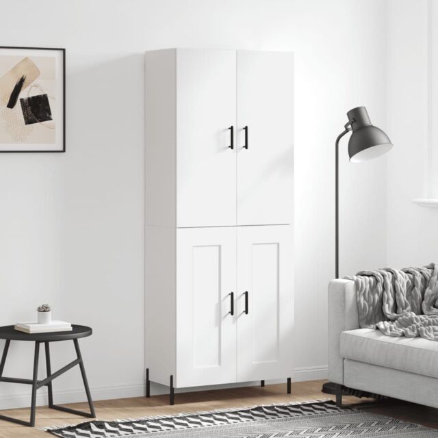 Berkfield Home Highboard White 69.5x34x180 cm Engineered Wood - image 1
