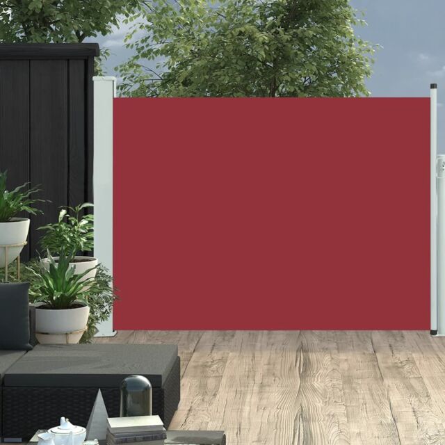 Berkfield Home Patio Retractable Side Awning 120x500 cm Red - image 1
