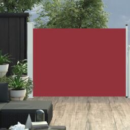 Berkfield Home Patio Retractable Side Awning 120x500 cm Red - thumbnail 1