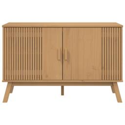 Berkfield Home Sideboard OLDEN Brown 114x43x73.5 cm Solid Wood Pine in Tan - thumbnail 8