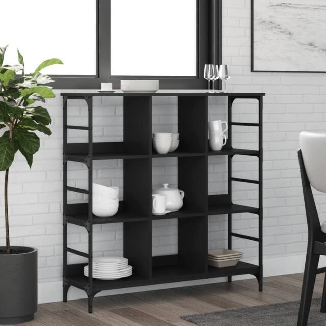 Berkfield Home Sideboard Black 102x32x103.5 cm Engineered Wood - image 1