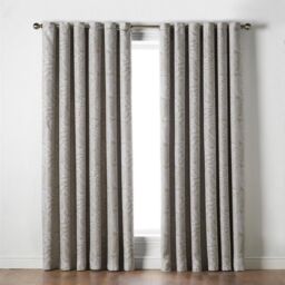 Alan Symonds Ferndown Blackout Curtains Thermal Efficient Ring Top Header in Cream - Size: 229 cm width x 229 cm drop - thumbnail 1