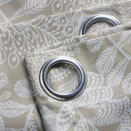 Alan Symonds Ferndown Blackout Curtains Thermal Efficient Ring Top Header in Cream - Size: 229 cm width x 229 cm drop - thumbnail 3