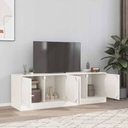 Berkfield Home TV Cabinets 2 pcs White 67x39x44 cm Steel - Size: 67 x 39 x 44 cm - thumbnail 2