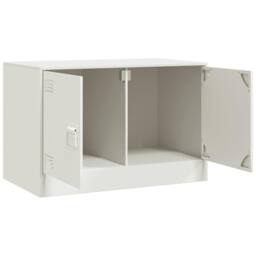 Berkfield Home TV Cabinets 2 pcs White 67x39x44 cm Steel - Size: 67 x 39 x 44 cm - thumbnail 7