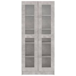 Berkfield Home Vitrine Cabinet Concrete Grey 82.5x30.5x185.5 cm Engineered Wood - thumbnail 5