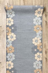 RugsX Anti-Slip Margaretka Runner in Grey - Size: 133 cm x 180 cm - thumbnail 4
