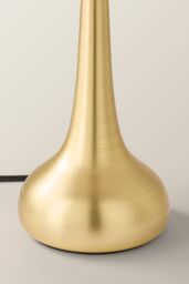 ValueLights Teardrop Pair of Fabric Shades Brushed Gold Bedside Touch Table Lamps in Black - thumbnail 5