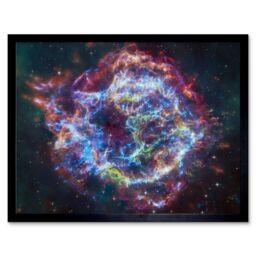 "Artery8 NASA James Webb Telescope Cassiopeia A (Cas A) Framed Wall Art 12x16 in Black - Size: W12"" x H16""" - thumbnail 1