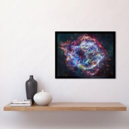 "Artery8 NASA James Webb Telescope Cassiopeia A (Cas A) Framed Wall Art 12x16 in Black - Size: W12"" x H16""" - thumbnail 2