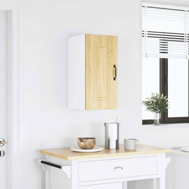 Berkfield Home Kitchen Wall Cabinet Kalmar Sonoma Oak Engineered Wood in Light Tan - image 1