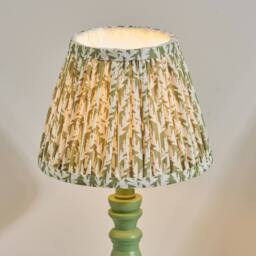Netlighting Bibury Green Table Lamp Herb Garden Green Fabric Leaf Shade 20cm B22 - thumbnail 4