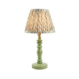 Netlighting Bibury Green Table Lamp Herb Garden Green Fabric Leaf Shade 20cm B22 - thumbnail 1
