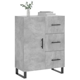 Berkfield Home Sideboard Concrete Grey 69.5x34x90 cm Engineered Wood - thumbnail 3