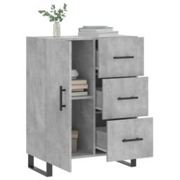 Berkfield Home Sideboard Concrete Grey 69.5x34x90 cm Engineered Wood - thumbnail 4