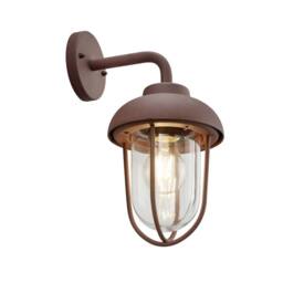 Netlighting Duero Vintage Outdoor Wall Lantern Rusty IP44 UK Stock in Brown - thumbnail 1