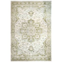 Kukoon Green Beige Traditional Floral Oriental Style Fireside Living Room Rug - Size: 60 cm x 240 cm - thumbnail 1