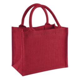 Westford Mill Jute Mini Gift Bag (6 Litres) in Red - thumbnail 1