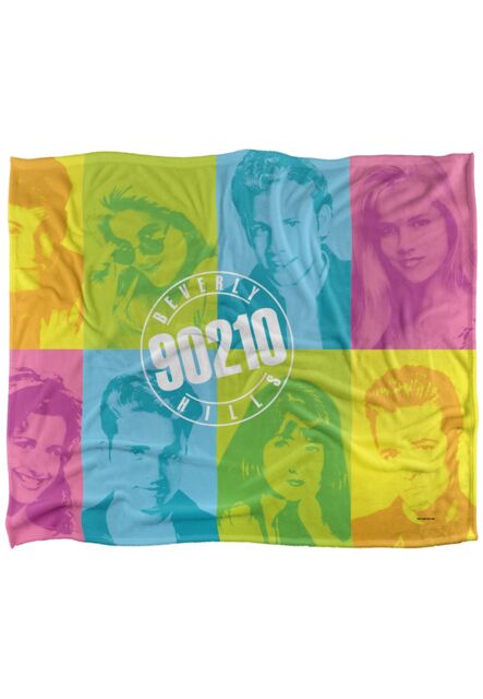 ViacomCBS/Nickelodeon Beverly Hills 90210 Color Blocks Silky Touch Super Soft Throw Blanket 152 X 127 cm in White - image 1