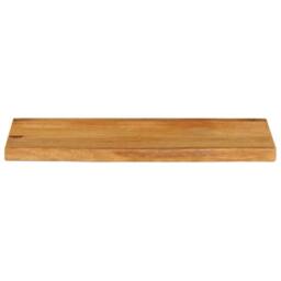Berkfield Home Table Top Live Edge 80x40x3.8 cm Solid Wood Mango in Brown - thumbnail 1