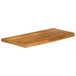 Berkfield Home Table Top Live Edge 80x40x3.8 cm Solid Wood Mango in Brown - thumbnail 3
