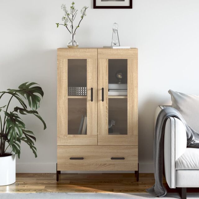 Berkfield Home Highboard Sonoma Oak 69.5x31x115 cm Engineered Wood in Brown - image 1