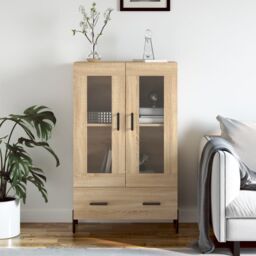 Berkfield Home Highboard Sonoma Oak 69.5x31x115 cm Engineered Wood in Brown - thumbnail 1