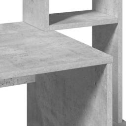Berkfield Home Desk with Shelves Concrete Grey 100x45x140 cm Engineered Wood - Size: 100 x 45 x 140 cm - thumbnail 7