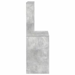Berkfield Home Desk with Shelves Concrete Grey 100x45x140 cm Engineered Wood - Size: 100 x 45 x 140 cm - thumbnail 5