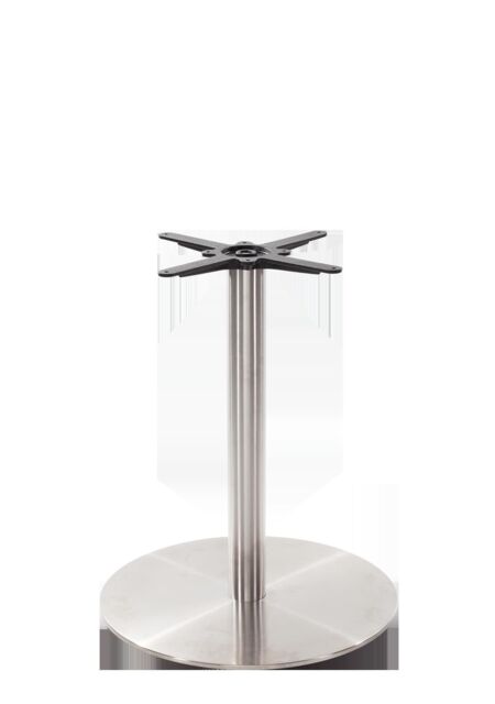 netfurniture Round Stainless Steel Table Base - Large - Height - 730 Mm in Silver