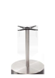 netfurniture Round Stainless Steel Table Base - Large - Height - 730 Mm in Silver