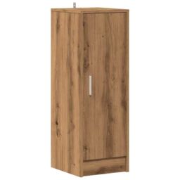 Berkfield Home Shoe Cabinet Artisan Oak 32x35x92 cm Engineered Wood in Brown - Size: 32 x 35 x 92 cm - thumbnail 2