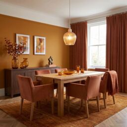 Happy Homewares Modern Glass Easy Fit Pendant Lighting Shade with Ridged Fluted Lines in Gold - thumbnail 6