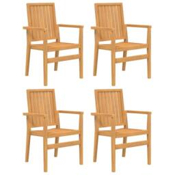 Berkfield Home 5 Piece Garden Dining Set Solid Wood Teak in Brown - thumbnail 3