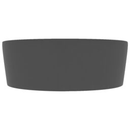 Berkfield Home Luxury Wash Basin with Overflow Matt Dark Grey 36x13 cm Ceramic - thumbnail 4