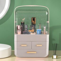 Living and Home Makeup Organiser Storage Drawers Acrylic Cosmetic Organisers in Pink - thumbnail 3