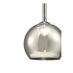 Netlighting Regina Ceiling Cluster Pendant 3 Light Cluster G9 Chrome Smoke Glass in Grey - thumbnail 5
