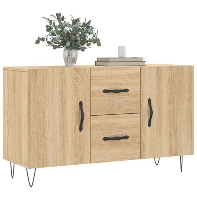 Berkfield Home Sideboard Sonoma Oak 100x36x60 cm Engineered Wood in Light Tan - Size: 100 x 36 x 60 cm - image 1
