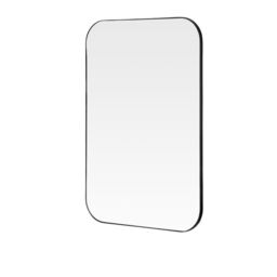 Yearn Mirrors Minimal Curved Mirror Black 90x60cm - Size: 90x60 cm - thumbnail 2