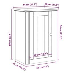Berkfield Home Durable Bathroom Wall Cabinet BODO White 44x30x60 cm - Size: 44 x 30 x 60 cm - thumbnail 8