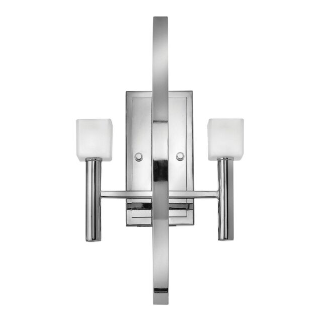 Netlighting Hinkley Fredrick Ramond Mondo 2 Light Wall Light Polished Chrome in Grey - image 1