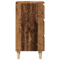 Berkfield Home Bedside Cabinet Old Wood 40x35x69 cm Engineered Wood in Brown - Size: 40 x 35 x 69 cm - thumbnail 5