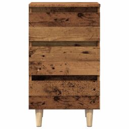 Berkfield Home Bedside Cabinet Old Wood 40x35x69 cm Engineered Wood in Brown - Size: 40 x 35 x 69 cm - thumbnail 4
