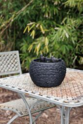 Primrose Bathing Birds Solar Power Water Feature with LED lights 25cm in Black - thumbnail 7