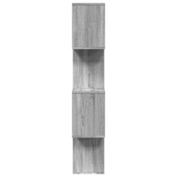 Berkfield Home Room Divider Bookcase 4-Tier Grey Sonoma 70x24x129 cm Engineered Wood - Size: 70 x 24 x 129 cm - thumbnail 6