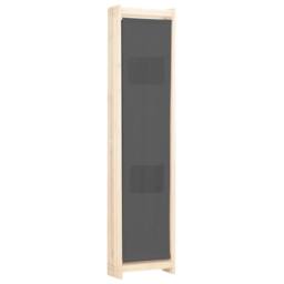 Berkfield Home Stylish 5-Panel Room Divider Grey 200x170x4 cm Fabric - Size: 200 x 170 x 4 cm - thumbnail 4