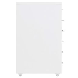 Berkfield Home Mobile File Cabinet White 28x41x69 cm Metal - Size: 28 x 41 x 69 cm - thumbnail 3