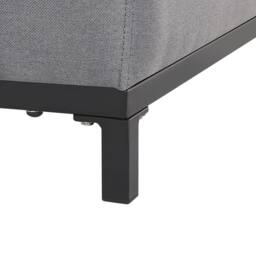 Wyld and Coco Grey Water-Resistant Ottoman With Black Aluminium Legs - thumbnail 6